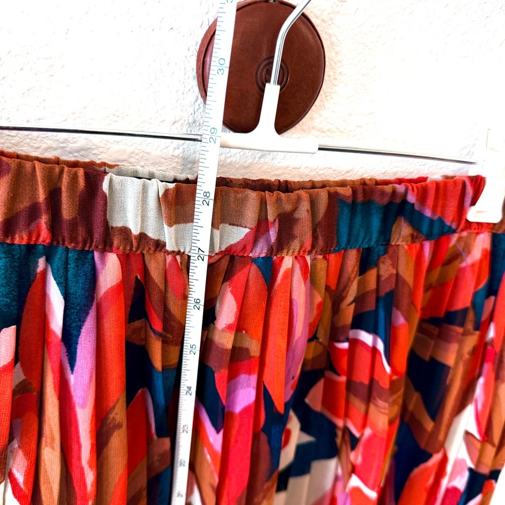"Who What Wear" Red and Orange Multi Color A-Line Skirt - Picture 5 of 5